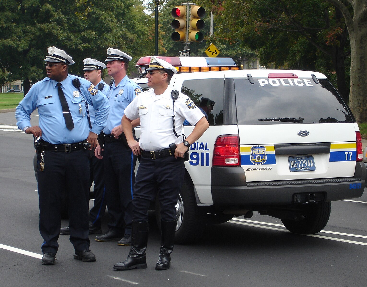 Law enforcement officers at the scene of the York County ambush where three officers were killed.