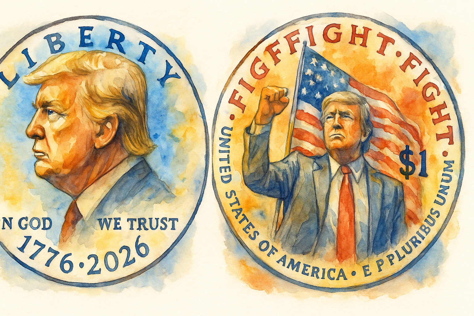 Proposed Trump $1 coin designs unveiled by the U.S. Treasury have stirred legal and political debate.